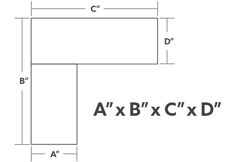 VertDesk L-Shaped Dimensions Model